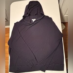 Women’s Navy Blue Hooded PulloverSweatshirt